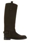 Burberry Cavalier Equestrian-knight Calf Leather Boots In Animal Print