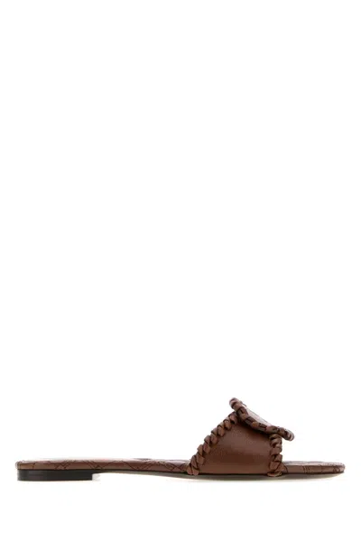 Burberry A:lf Crest Mule Flat:176724:a4627 In Multi