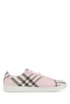 Burberry Check-patterned Canvas Sneaker In Pink