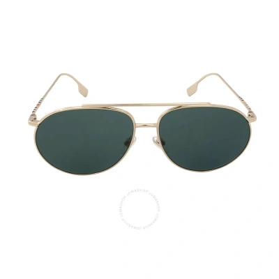 Burberry Alice Dark Green Browline Ladies Sunglasses Be3138 110971 61 In Dark / Gold / Green