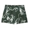 Burberry Graphic Printed Pleated Shorts In Green/silver Tone