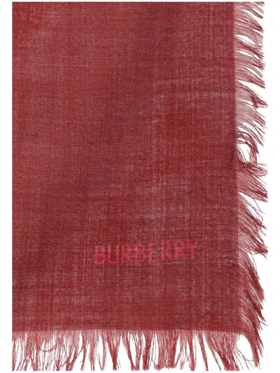 Burberry All-over Logo Print Scarf In Veneer