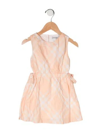 Pre-owned Burberry Babies' All Over Print Sleeveless Dress In Neutral