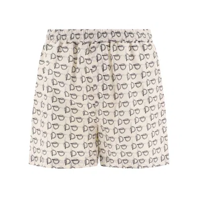 BURBERRY BURBERRY ALL-OVER TOGGLE PRINT SILK SHORTS
