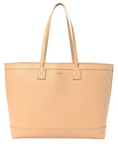Burberry Almond Leather Medium London Tote Bag (authentic Pre-loved)