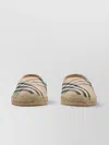 Burberry Check Pattern Canvas Round Toe Espadrilles
