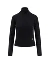 Burberry Soft Blend Turtleneck Sweater With Long Sleeves In Black