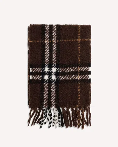 Burberry Alpaca And Wool-blend Check Scarf In Brown