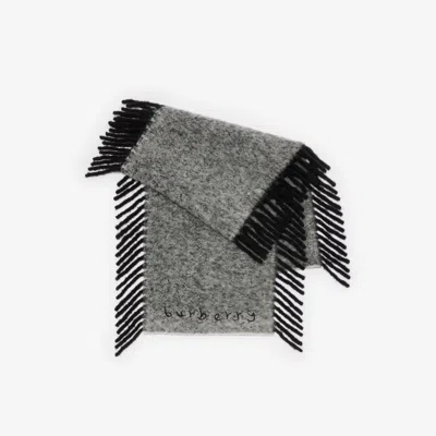 Burberry Alpaca Wool Blend Happy Scarf In Gray