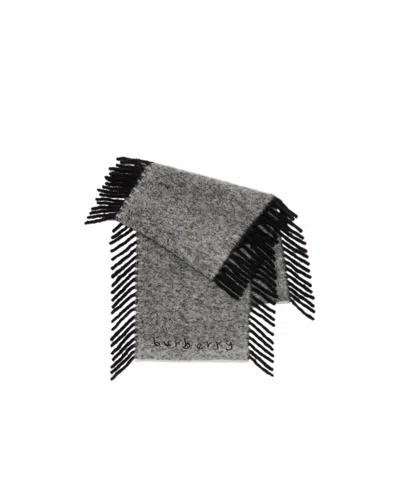 Burberry Alpaca Wool Blend Happy Scarf In Gray