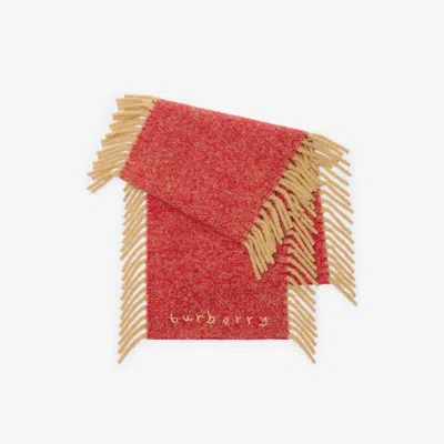 Burberry Alpaca Wool Blend Happy Scarf In Red