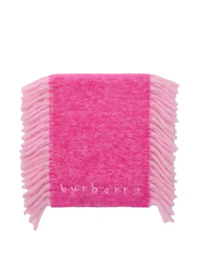 Burberry Alpaca Wool Blend Happy Scarf In Red