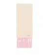 Burberry Jacquard Logo Alpaca Wool-blend Scarf In White