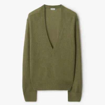 Burberry Alpaca Wool Blend Sweater In Green