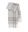 Burberry Alpaca-wool Bouclé Check Scarf In Gray