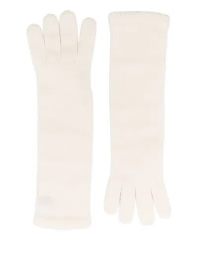Burberry Alpo Cashmere Gloves In White
