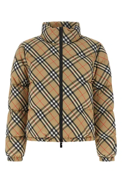 Burberry 'ambleside Check' Down Jacket In Brown