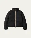 Burberry Puffer Jacket With Concealed Hood In Black