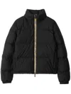 Burberry Puffer Jacket With Concealed Hood In Black