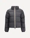Burberry Black Polyester Down Jacket In Multi