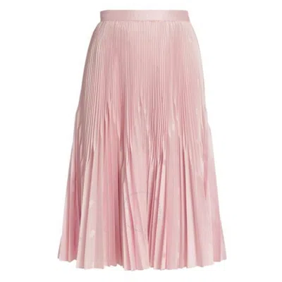 Burberry Angelina Pleated Skirt In Pale Candy Pink