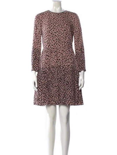 Pre-owned Burberry Animal Print Mini Dress In Pink