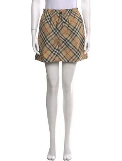 Pre-owned Burberry Animal Print Mini Shorts W/ Tags In Neutral
