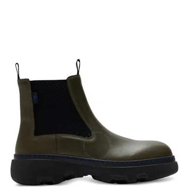 Burberry Round-toe Chelsea Boots In Black