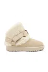Burberry Shearling-trimmed Suede Ankle Boots In Hunter