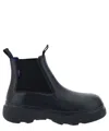 Burberry Chunky Sole Ankle Boots With Elastic Panels In Black