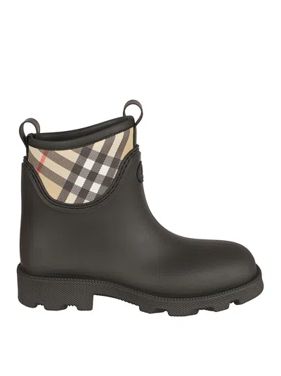 Burberry Ankle Boots In Rubber In Gray