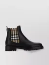 Burberry Allostock Vintage Check-detail Leather Chelsea Boots
