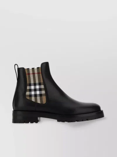 Burberry Ankle Boots Leather Lug Sole