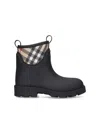 Burberry Women Marsh Stamp Rubber Ankle Boots In Black