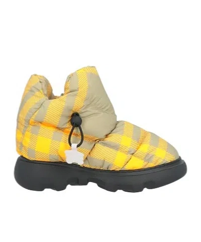 Burberry Ankle Boots In Yellow