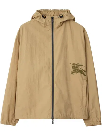 Burberry Men's Lightweight Hooded Jacket In Beige
