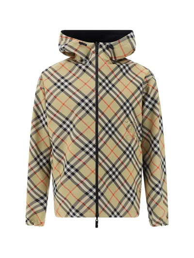 Burberry Anorak Reversible Jacket In Sand Ip Check