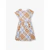 Burberry Slate Blue Ip Check Anorra Check-print Cotton-poplin 6-14 Y In Slate Blue Ip Check