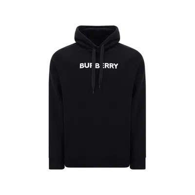 Burberry Ansdell Hooded Logo Sweatshirt Men In Black
