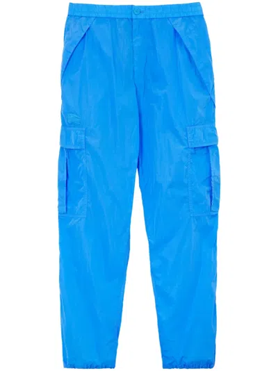 Burberry Nylon Cargo Trousers In Vivid Blue