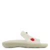 Burberry White Multicolour Rubber Stingray Slides