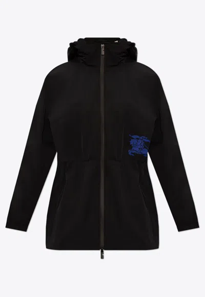 BURBERRY APPLIQUÉD EKD WINDBREAKER JACKET