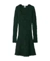Burberry Aran Wool Blend Dress In Green