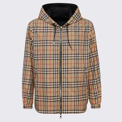 BURBERRY BURBERRY ARCHIVE BEIGE AND BLACK CASUAL JACKET
