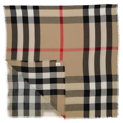 Burberry Archive Beige Check Cashmere Fringed Scarf In Archive Beige Ip Chk