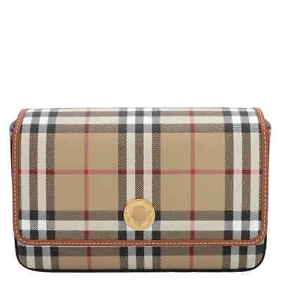 Pre-owned Burberry Archive Beige Check Hampshire Bag 8070421 In Multicolor