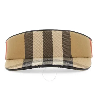 Burberry Archive Beige Check High Top Visor In Neutral