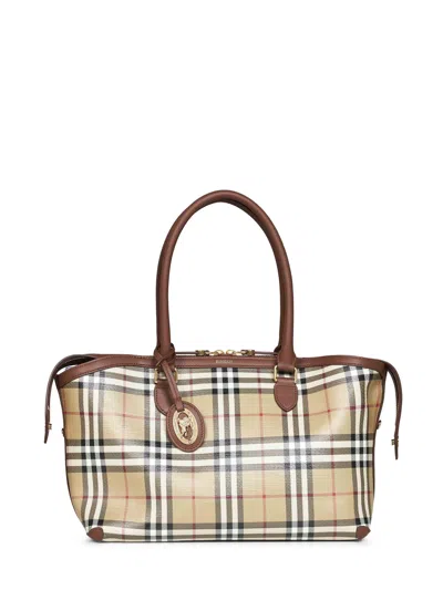 Burberry Archive Beige Check Small Zipped Tote