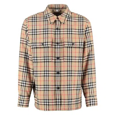 Burberry Beige Vintage Check Shirt Jacket In Multicolour