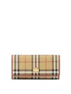 Burberry Check Folding Wallet In Grey